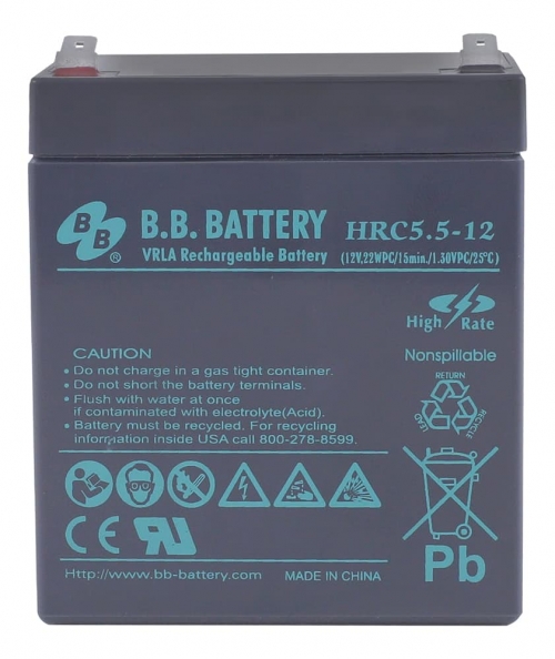 Аккумулятор BB Battery HRC 5.5-12 (12V / 5Ah)