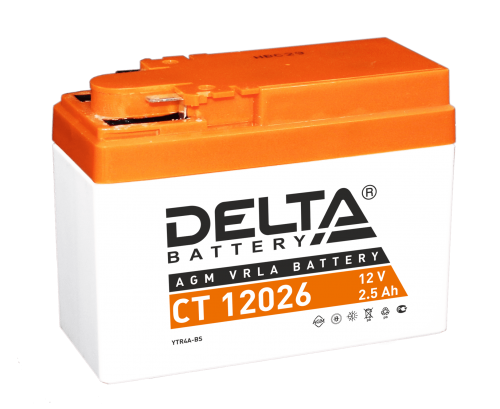 Аккумулятор Delta CT 12026 (12V / 2.5Ah)