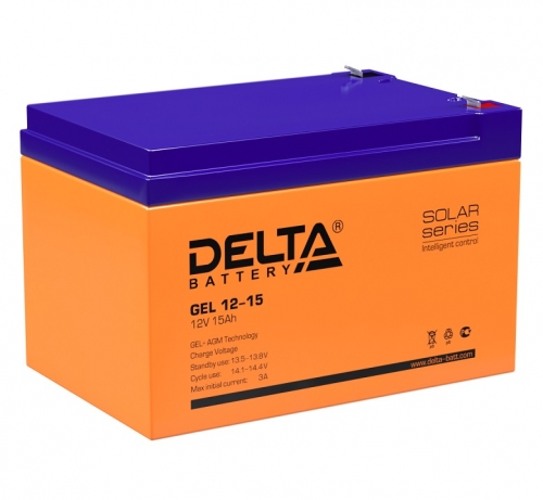 Аккумулятор Delta GEL 12-15 (12V / 15Ah)