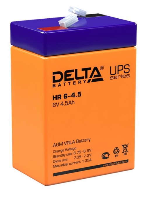 Аккумулятор Delta HR 6-4.5 (6V / 4.5Ah)
