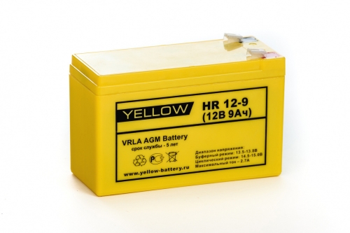 Аккумулятор Yellow HR 12-9 (12V / 8.4Ah)