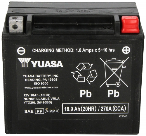 Аккумулятор Yuasa YTX20L-BS (12V / 18Ah)