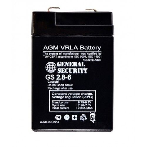 Аккумулятор General Security GS 2.8-6 (6V / 2Ah)