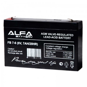 Аккумулятор ALFA Battery FB 7-6 (6В/7Ач)