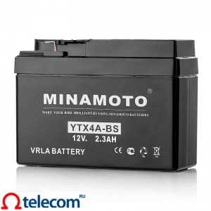 Аккумулятор Minamoto YTX4A-BS (12V / 2.3Ah)