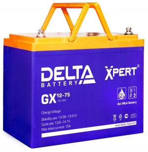 Аккумулятор Delta GX 12-75 (12V / 75Ah)