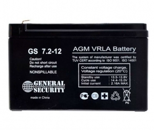 Аккумулятор General Security GS 7.2-12 (12V / 7.2Ah)