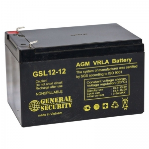 Аккумулятор General Security GSL 12-12 (12V / 12Ah)