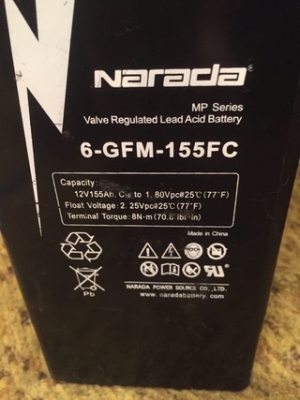 Аккумулятор Narada 6-GFM-155F (12V / 155Ah)