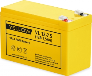 Аккумулятор Yellow VL 12-7.5 (12V / 7.5Ah)